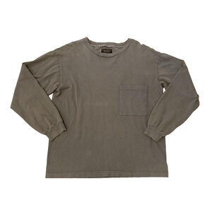 Journal Standard Homestead 100% Cotton Long Sleeve T-Shirt M Olive Green Japan